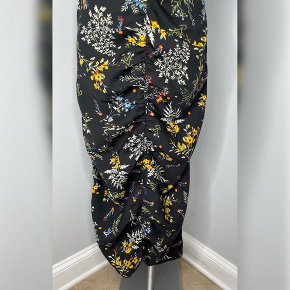 WALTER BAKER Black Floral Midi Dress Size: M - Picture 6 of 15